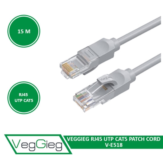 Dây mạng bấm sẵn 15m RJ45, Veggieg VE518